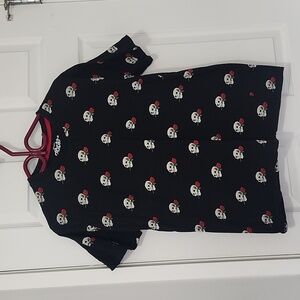 Eighty Eight Brand black tshirt with skull and rose pattern